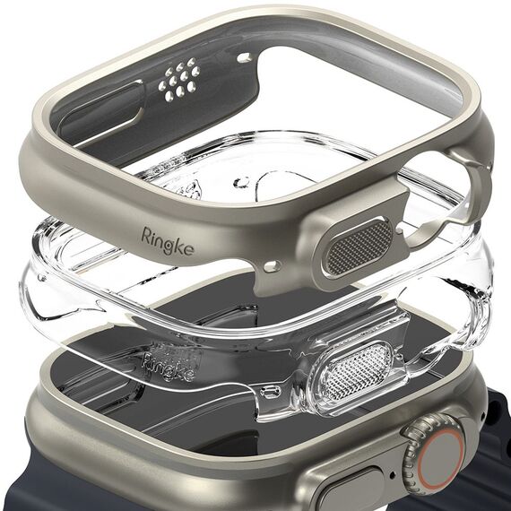 Ringke Slim 2-pack Case for Apple Watch Ultra 1/2 (49mm) - Clear &amp; Titanium | Techbox