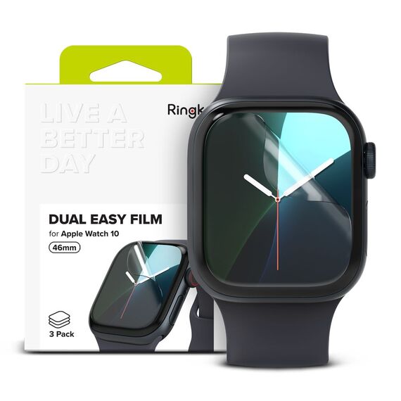 Ringke Dual Easy 3-pack protective foil for Apple Watch 10 46 mm | Techbox