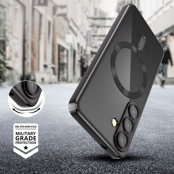 Tech-Protect MagMat MagSafe Case for Samsung Galaxy S25 - Clear Black - Samsung Cases - Cases - Techbox