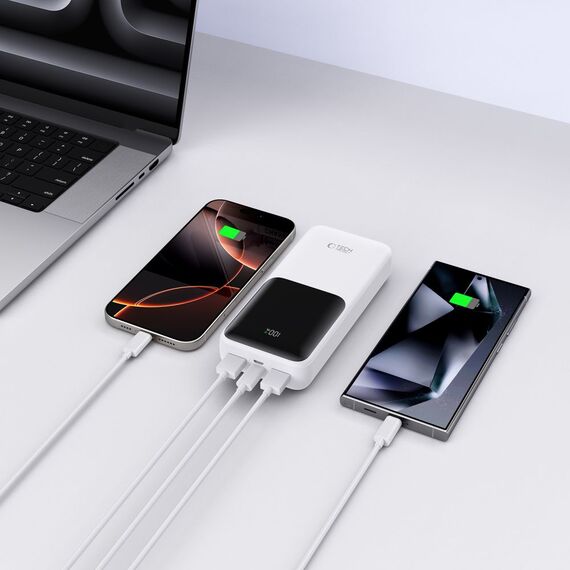 Powerbank Tech-Protect PB02 20000mAh 22.5W - white - Powerbanks - Smartphone Chargers - Techbox