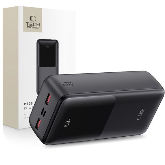 Powerbank Tech-Protect PB03 30000mAh 22.5W - black - Powerbanks - Smartphone Chargers - Techbox