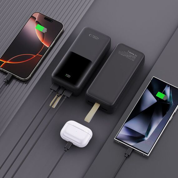 Powerbank Tech-Protect PB03 30000mAh 22.5W - black - Powerbanks - Smartphone Chargers - Techbox