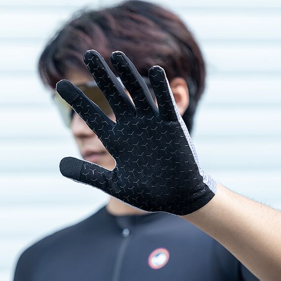 Rockbros Breathable Full Finger Cycling Gloves, Size: M - Gray | Techbox