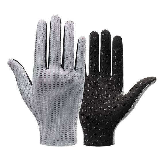 Rockbros Breathable Full Finger Cycling Gloves, Size: XXL - Gray | Techbox