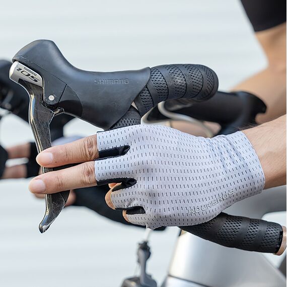 Rockbros Breathable Short Finger Cycling Gloves, Size: S - Gray | Techbox