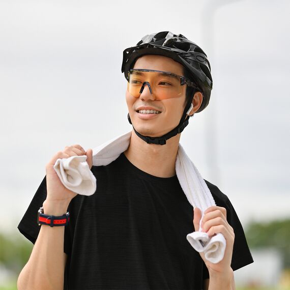Rockbros Cycling Glasses Photochromic, with UV Protection and Corrective Insert - Transparent Black - Bicycle - Sports & Fitness - Techbox