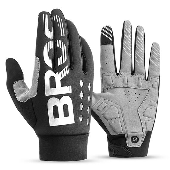 Rockbros cycling gloves, insulated, long, size: M - black and gray - Bicycle - Sports & Fitness - Techbox