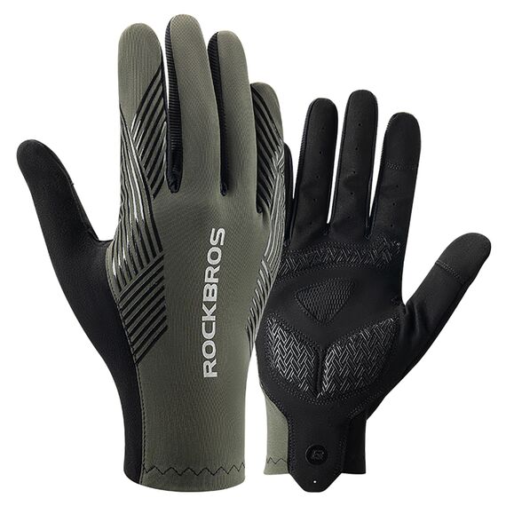 Rockbros cycling gloves spring/summer/autumn, full, size: M - green - Bicycle - Sports & Fitness - Techbox