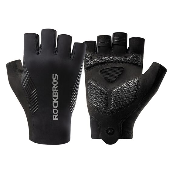 Rockbros cycling gloves spring/summer/autumn, short fingers, size: S - black | Techbox