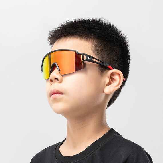Rockbros Kids Cycling Glasses, Polarized, UV Protection, Black - Bicycle - Sports & Fitness - Techbox