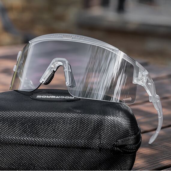 Rockbros Photochromic Cycling Glasses with UV Protection and Corrective Insert - Clear - Bicycle - Sports & Fitness - Techbox