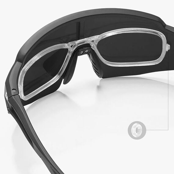 Rockbros Polarized Cycling Glasses with UV Protection and Corrective Insert 14120008006 Gray Lenses - Black - Bicycle - Sports & Fitness - Techbox