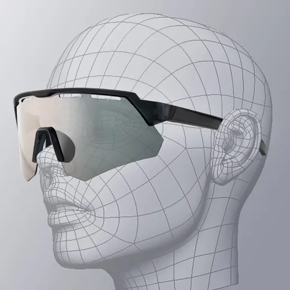 Rockbros Polarized Cycling Glasses with UV Protection and Corrective Insert - Gray | Techbox