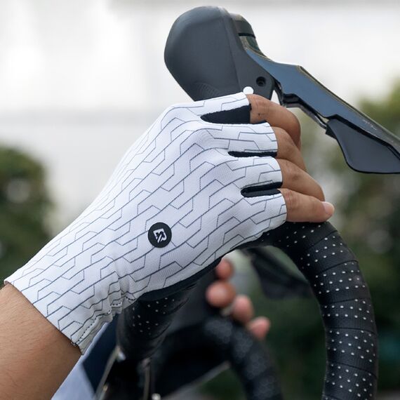 Rockbros Road Cycling Gloves Size: L - Black and White - Bicycle - Sports & Fitness - Techbox