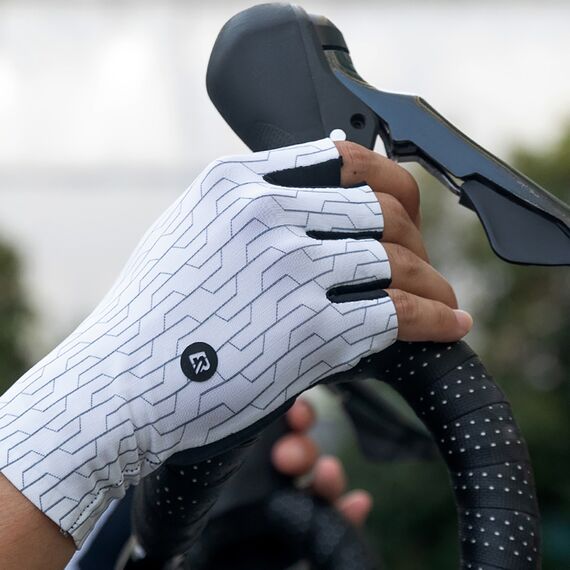Rockbros Road Cycling Gloves Size: M - Black and White - Bicycle - Sports & Fitness - Techbox