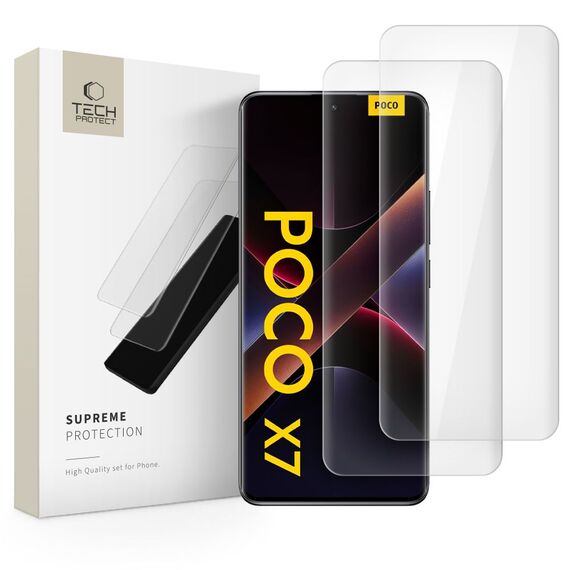 Tech-Protect Supreme Protection Tempered Glass for Xiaomi Redmi Note 14 PRO / 14 PRO+ 5G / Poco X7 5G - Transparent - Uncategorized Screen Protection (2) - Screen & Camera Protection - Techbox