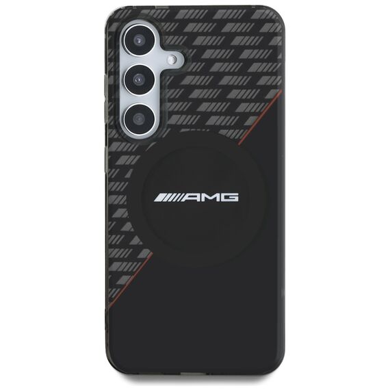 AMG Double Layer Rhombs MagSafe Case for Samsung Galaxy S25 - Black/Red | Techbox