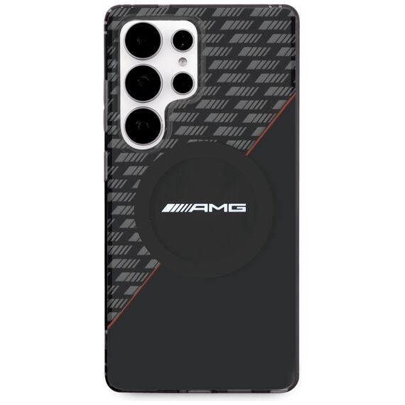 AMG Double Layer Rhombs MagSafe Case for Samsung Galaxy S25 Ultra - Black/Red | Techbox