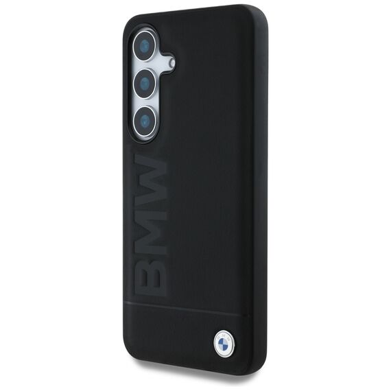 BMW Leather Big Wordmark Case for Samsung Galaxy S25 - Black | Techbox