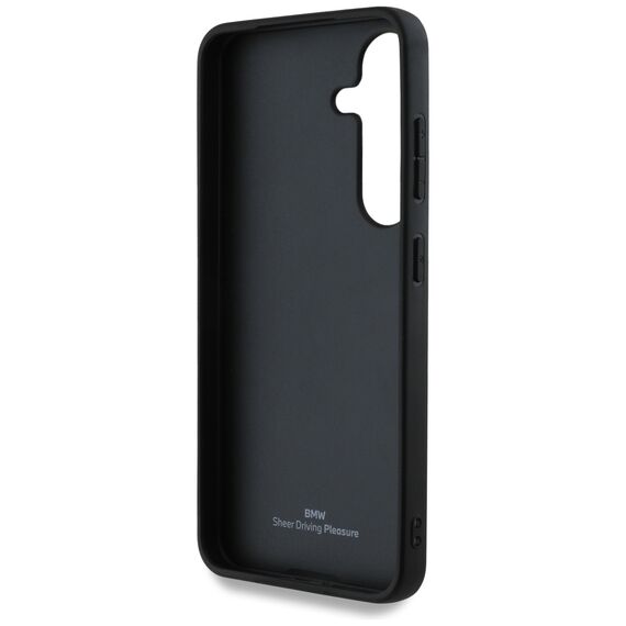 BMW Leather Big Wordmark Case for Samsung Galaxy S25+ - Black - Samsung Cases - Cases - Techbox