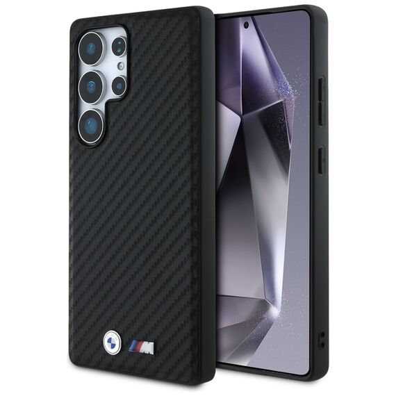 BMW Leather Carbon MagSafe Case for Samsung Galaxy S25 Ultra - Black | Techbox