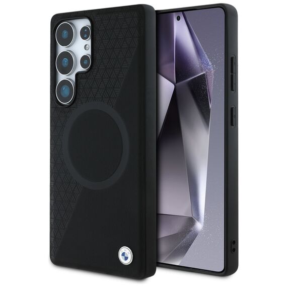 BMW Leather Half Textured MagSafe Case for Samsung Galaxy S25 Ultra - Black | Techbox