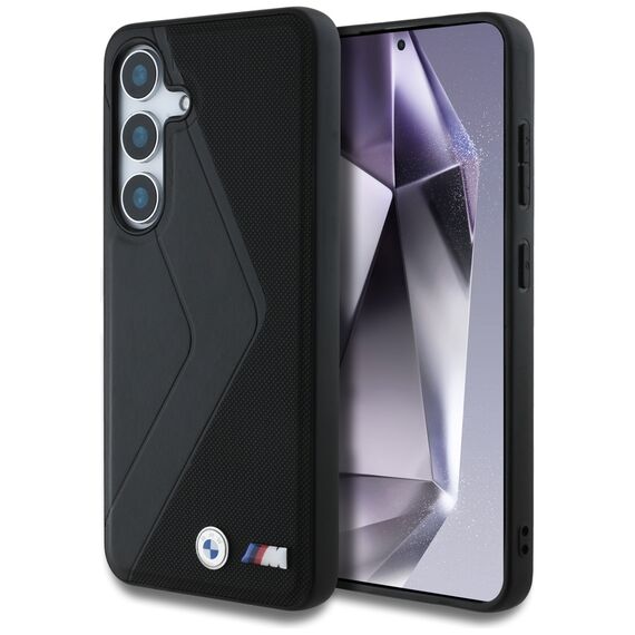 BMW Leather Oversized Stripes MagSafe case for Samsung Galaxy S25 - black | Techbox