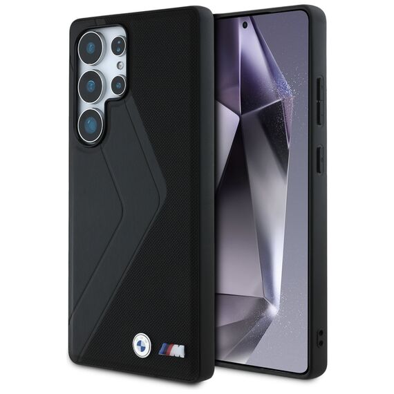 BMW Leather Oversized Stripes MagSafe case for Samsung Galaxy S25 Ultra - black - Samsung Cases - Cases - Techbox