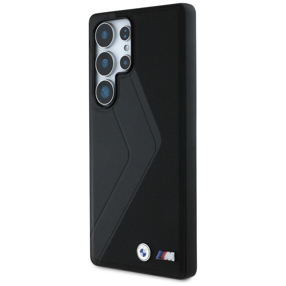BMW Leather Oversized Stripes MagSafe case for Samsung Galaxy S25 Ultra - black - Samsung Cases - Cases - Techbox