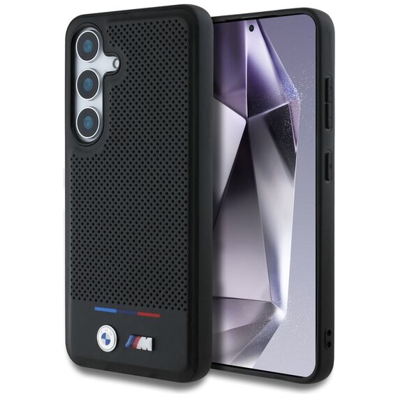 BMW Leather Tricolor Stripe MagSafe Case for Samsung Galaxy S25 - Black - Samsung Cases - Cases - Techbox