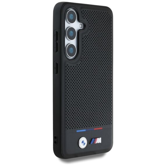 BMW Leather Tricolor Stripe MagSafe Case for Samsung Galaxy S25 - Black - Samsung Cases - Cases - Techbox