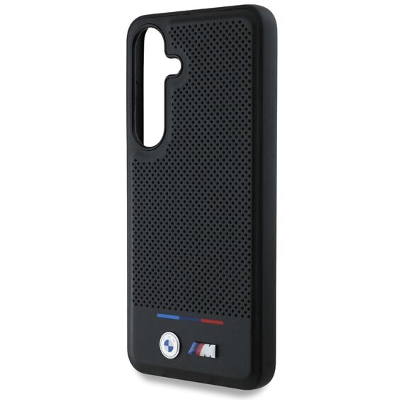 BMW Leather Tricolor Stripe MagSafe Case for Samsung Galaxy S25 - Black - Samsung Cases - Cases - Techbox