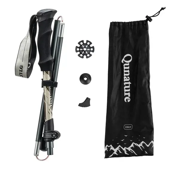 Qunature Nordic Walking Trekking Pole Aluminum 110 - 130 cm 1 pc. - Brown
