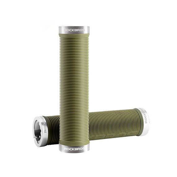 Rockbros Bike Grips Anti-Slip Twist Grips - Green | Techbox