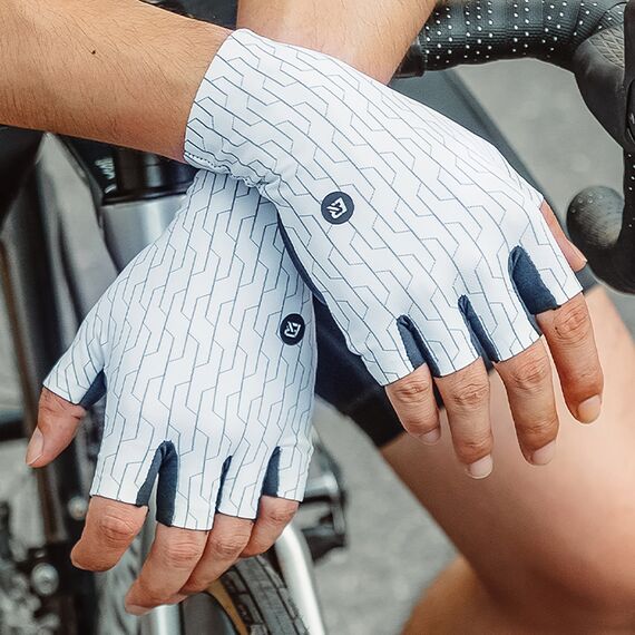 Rockbros Road Cycling Gloves Size: M - Black and White - Bicycle - Sports & Fitness - Techbox