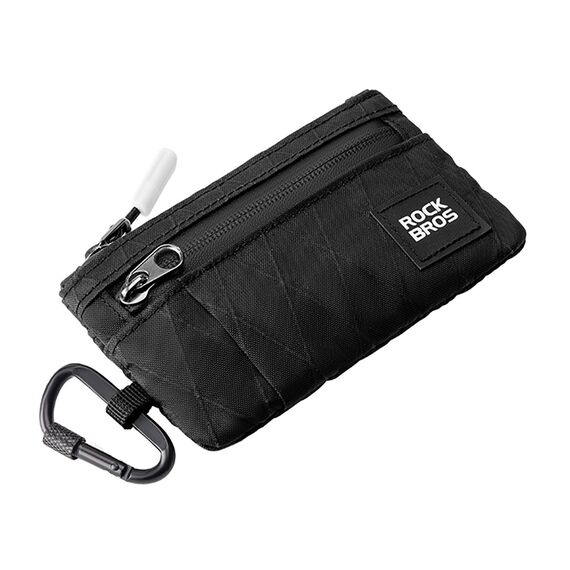 Rockbros Travel Wallet with Carabiner - Black | Techbox
