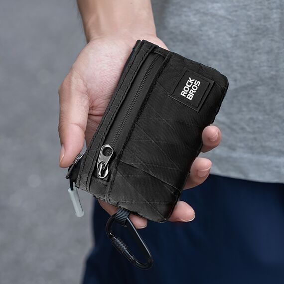 Rockbros Travel Wallet with Carabiner - Black | Techbox