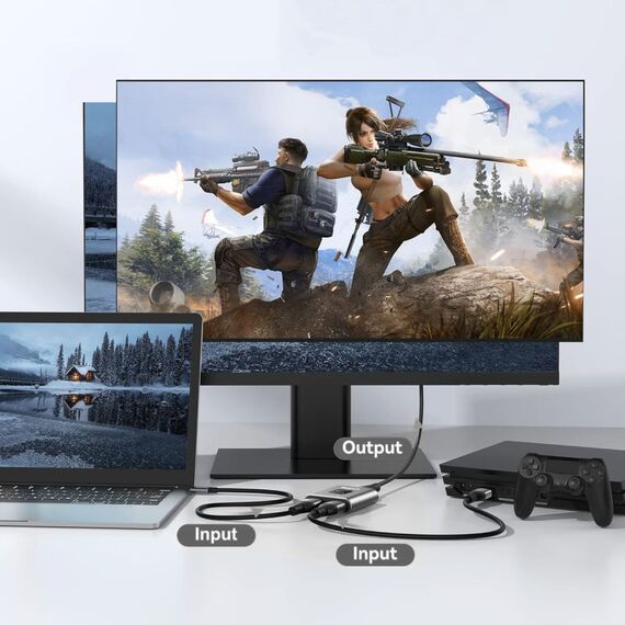 Tech-Protect HB07 HUB Adapter 2in1 HDMI 4K 60HZ - gray | Techbox