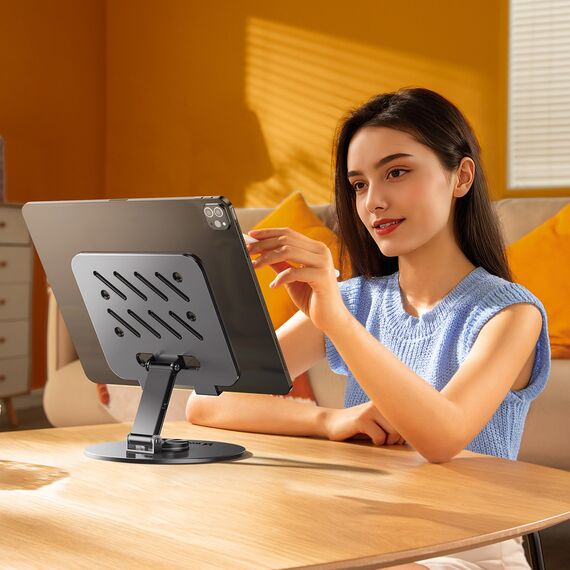 Wozinsky WRS-DSY84SS 360? Rotating Aluminum Tablet Stand - Gray - Tablet Accessories - Tablet PC & Accessories - Techbox