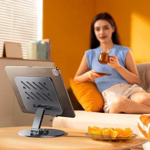 Wozinsky WRS-DSY84SS 360? Rotating Aluminum Tablet Stand - Gray - Tablet Accessories - Tablet PC & Accessories - Techbox