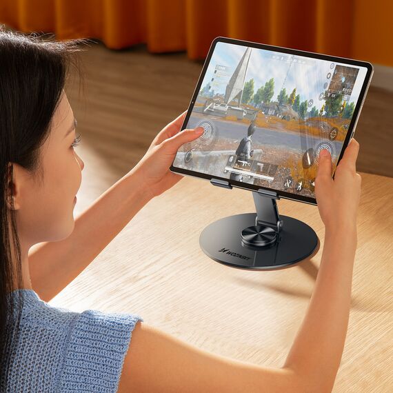 Wozinsky WRS-DSY84SS 360? Rotating Aluminum Tablet Stand - Gray - Tablet Accessories - Tablet PC & Accessories - Techbox