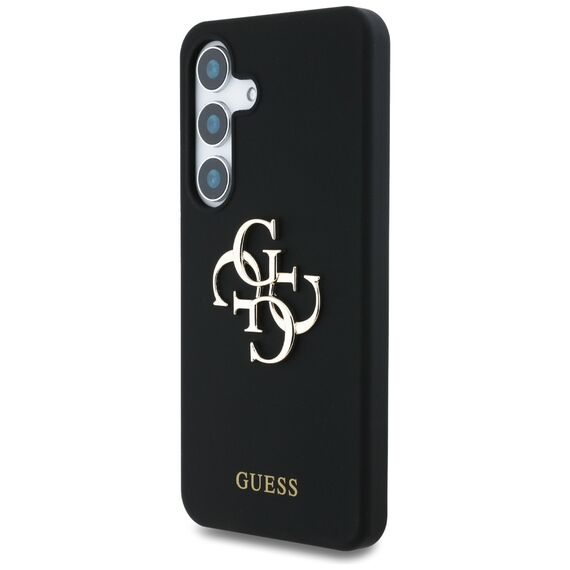 Guess Silicone Big 4G Logo Bottom Script case for Samsung Galaxy S25 - black | Techbox