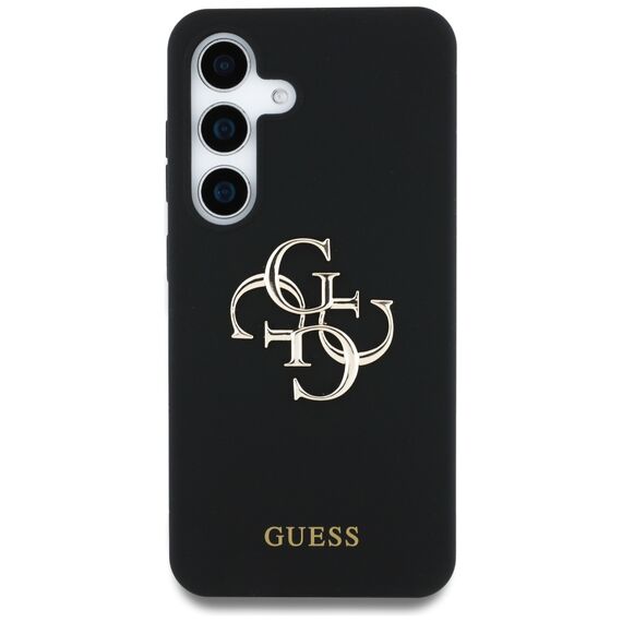 Guess Silicone Big 4G Logo Bottom Script case for Samsung Galaxy S25 - black | Techbox