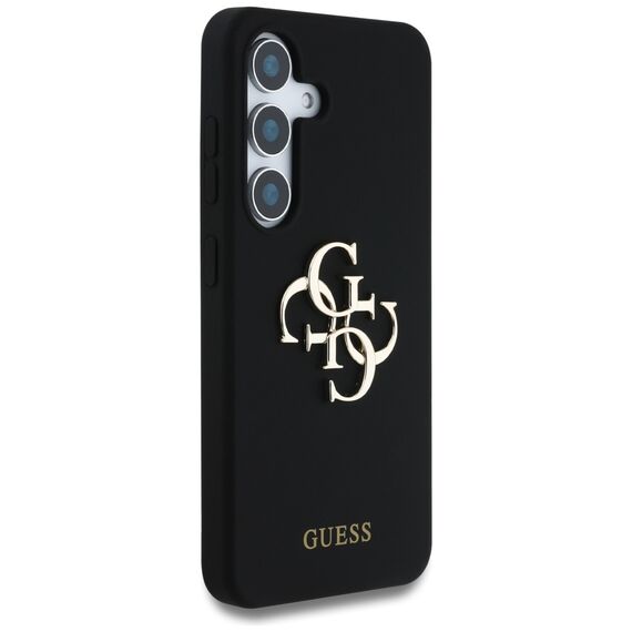 Guess Silicone Big 4G Logo Bottom Script case for Samsung Galaxy S25 - black | Techbox