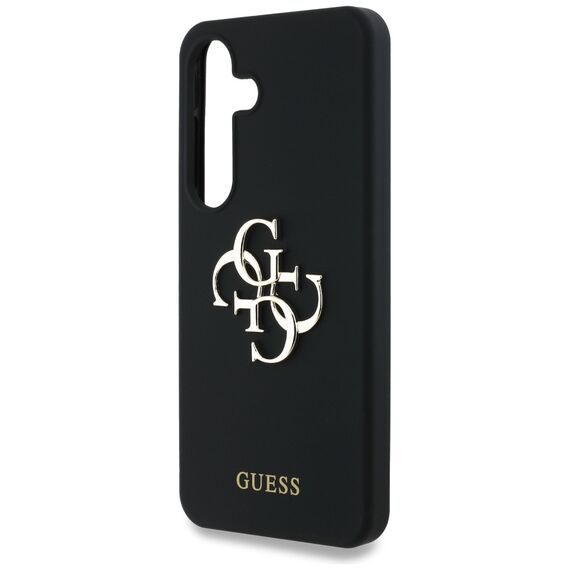 Guess Silicone Big 4G Logo Bottom Script case for Samsung Galaxy S25 - black | Techbox