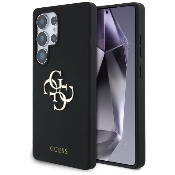 Guess Silicone Big 4G Logo Bottom Script case for Samsung Galaxy S25 Ultra - black - Samsung Cases - Cases - Techbox