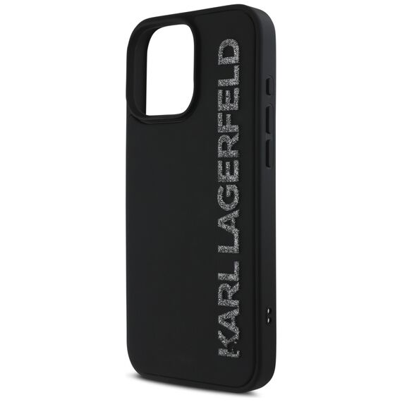 Karl Lagerfeld HC 3D Rubber Elongated Glitter iPhone 16 Pro Case - Black - Apple Cases - Cases - Techbox