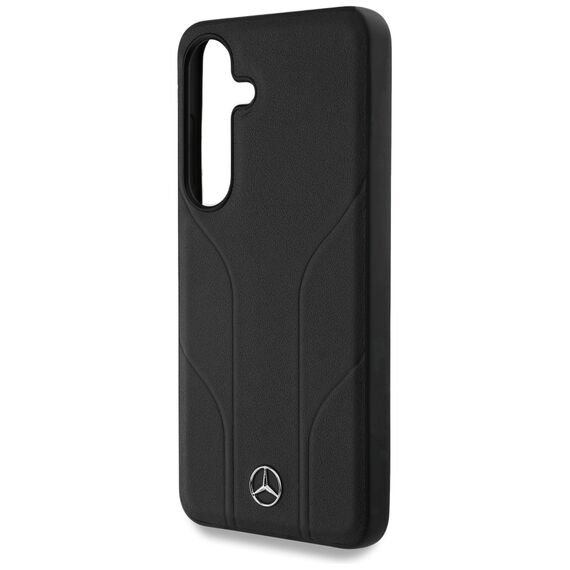 Mercedes Leather Debossed Lines MagSafe case for Samsung Galaxy S25 - black - Samsung Cases - Cases - Techbox