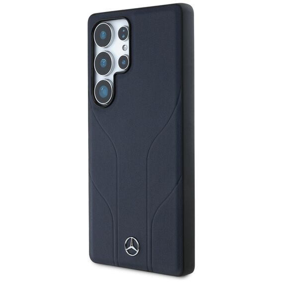 Mercedes Leather Debossed Lines MagSafe Case for Samsung Galaxy S25 Ultra - Blue - Samsung Cases - Cases - Techbox