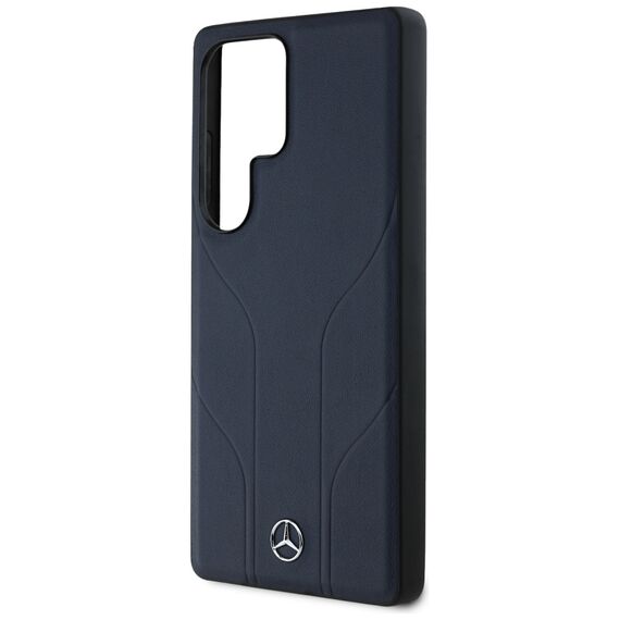 Mercedes Leather Debossed Lines MagSafe Case for Samsung Galaxy S25 Ultra - Blue - Samsung Cases - Cases - Techbox
